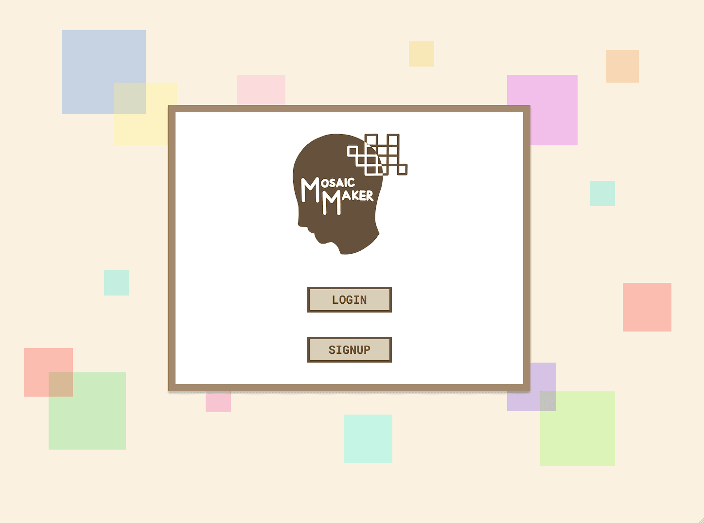 Mosaic Maker - Upload Interface