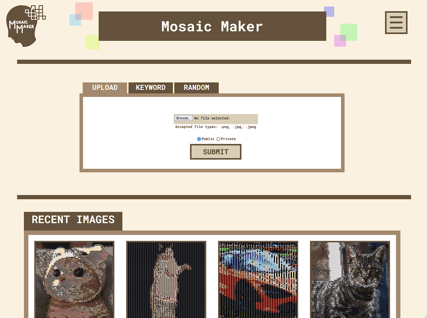 Mosaic Maker - Image Processing